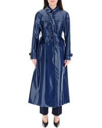 Burberry - Jacket Detail Rubberized Cotton Trench Coat - Lyst