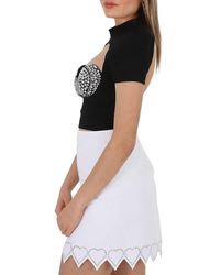 Area - Crystal-embellished Mussel Cup T-shirt - Lyst