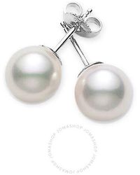 Mikimoto - 18k White Gold 6mm-6.5mm A+ Grade Akoya Cultured Pearl Stud Earrings - Lyst
