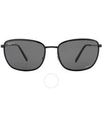 Ray-Ban - Polarized Grey Square Sunglasses Rb3705 002/k8 60 - Lyst