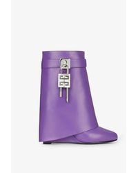 Givenchy - Shark Lock Ankle Boots 90Mm_Ultraviolet - Lyst