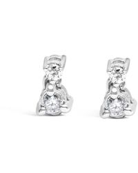 Haus of Brilliance - 14K 1/4 Cttw Double Diamond Drop And Dangle Stud Earrings (H-I Color, Si1-Si2 Clarity) - Lyst