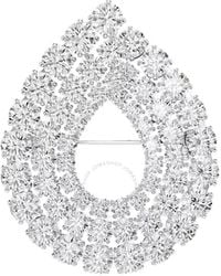 Swarovski - Matrix Round Cut Crystal Brooch - Lyst