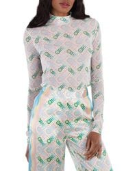 CASABLANCA - Ladies Ping Pong Monogram Print Top - Lyst