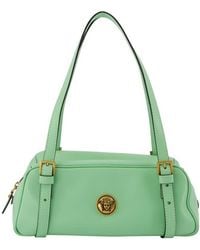 Versace - Emblme Lambskin Leather Shoulder Bag - Lyst