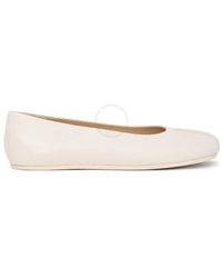 MM6 by Maison Martin Margiela - Stitch-Out Leather Ballet Flats, Brand Size 39 Us - Lyst