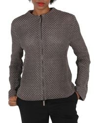 Emporio Armani - Knit-Jacquard Jacket, Brand Size 50 (Us - Lyst