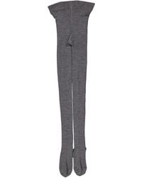 Burberry - Mid Wool-Blend Ribbed Tights - Lyst