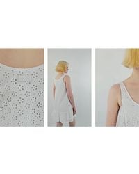 KENZO - Broderie-Anglaise Flared Dress, Brand Size 42 (Us - Lyst