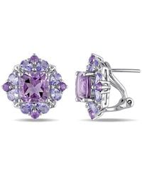 Amour - 5 7/8 Ct Tgw Amethyst And Tanzanite Earrings - Lyst