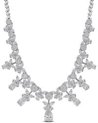 Created Forever - 15 1/4Ct Multi-Shaped Lab Grown Diamond Graduated Bib-Style Floral Necklace - Lyst