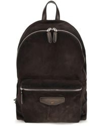 Santoni - Brown Calf Leather Bos Taurus Backpack - Lyst