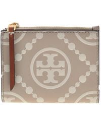 Tory Burch - Monogram Contrast Bi-Fold Leather Wallet - Lyst