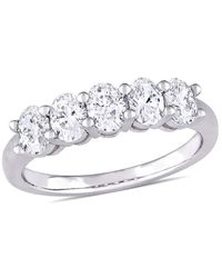 Amour - 1 Ct Tw Oval-Cut Diamond Semi-Eternity Band - Lyst