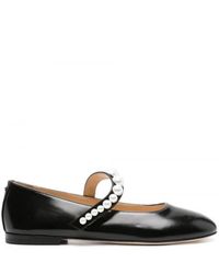 Mach & Mach - Sirene Faux-Pearl Embellished Ballerina Flats - Lyst