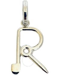 Burberry - Silver Kilt Pin R Alphabet Charm - Lyst