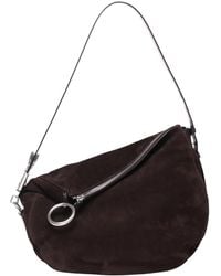 Burberry - Medium Knight Calf Suede Bag - Lyst