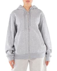 Michael Kors - Long Sleeve Zip-Up Hoodie - Lyst
