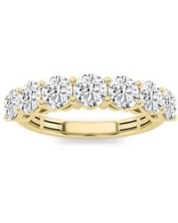 Mure And Co - 2Ctw Round Shaped Lab Grown Diamond (F/Vs) Seven Stone Band Ring - Lyst