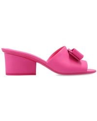Ferragamo - Salvatore Ladies Hot Leather Viva 55 Sandals, Brand Size 5.5 - Lyst