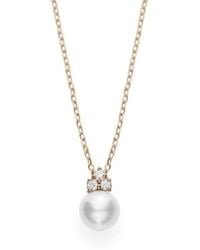 Mikimoto - Akoya Cultured Pearl Pendant With Diamond Bail - Lyst