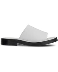 Ferragamo - Giunone Leather Flat Sandals - Lyst