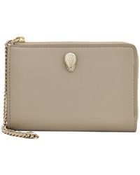 BVLGARI - Ivory Serpenti Forever Zipped Leather Card Holder - Lyst