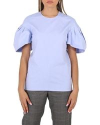 Victoria Beckham - Ladies Knit Tops Light Tuck Sleeve Top, Brand Size 4 (Us - Lyst