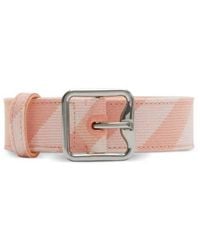 Burberry - Check Pattern B Buckle Belt - Lyst