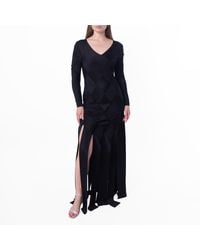 Burberry - Ladies Anatori Long-Sleeve Panelled Knit Gown - Lyst