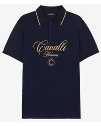 Roberto Cavalli - Logo-Embroidered Cotton Polo Shirt - Lyst