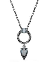 Swarovski - Mesmera Ruthenium Plated Mixed Cuts Necklace - Lyst