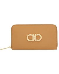 Ferragamo - Tan Calf Leather Wallet - Lyst