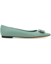 Ferragamo - New Vara Plate Zea Ballet Flats - Lyst