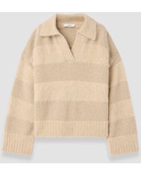 JOSEPH - Take Brushed Alpaca Striped Jumper - Lyst