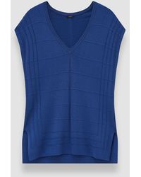 JOSEPH - Viscose Grid Knit Top - Lyst