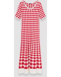 JOSEPH - Vichy Jacquard Knitted Dress - Lyst