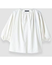 JOSEPH - Godin Cotton Sateen Blouse - Lyst
