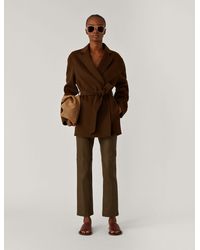 JOSEPH Manteau Cenda en cachemire double face - Marron