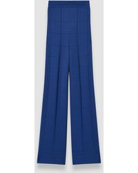 JOSEPH - Viscose Grid Knit Trousers - Lyst
