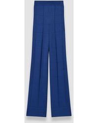JOSEPH - Viscose Grid Knit Trousers - Lyst