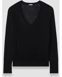 JOSEPH - Cetus Cashair V Neck Jumper - Lyst