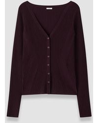JOSEPH - Alba Merino Wool Rib Cardigan - Lyst