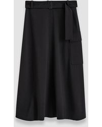 JOSEPH - Pernette Fluid Twill Wool Skirt - Lyst