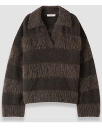 JOSEPH - Take Brushed Alpaca Striped Jumper - Lyst