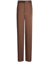 JOSEPH Pantalon Jack en satin de soie - Marron