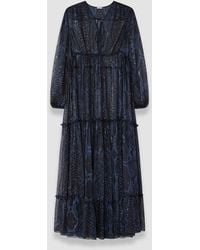 JOSEPH - Dalores Snake Lurex Chiffon Dress - Lyst