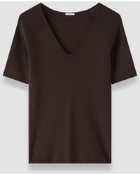 JOSEPH - Elly Silk Stretch V Neck Top - Lyst