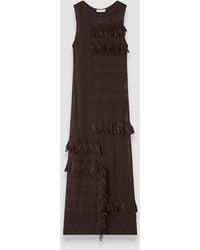 JOSEPH - Nari Cotton Raffia Fringe Dress - Lyst