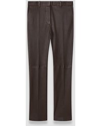 JOSEPH - Coleman Long Leather Stretch Trousers - Lyst